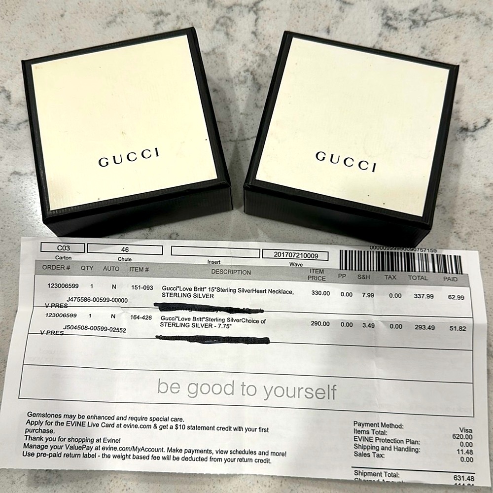 ♥️Gucci Love Britt Sterling Silver necklace and bracelet set♥️